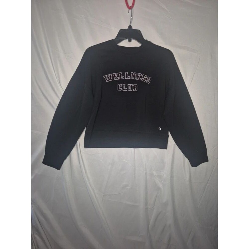 Luna Peak "Wellness Club" Black Graphic Crewneck Sweatshirt – XL